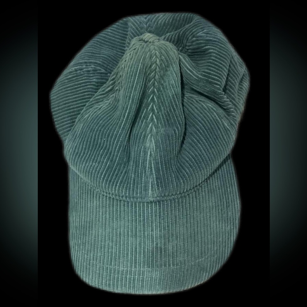 Zara Teal Corduroy Cap